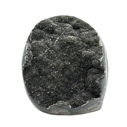 Natural Galaxy Black Amethyst Crystal Geode for Energy Healing, Meditation, Home Decor & Crystal Collection - RGD831