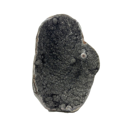 Galaxy Black Amethyst Crystal Geode on Stand - Gem Avenue Retail