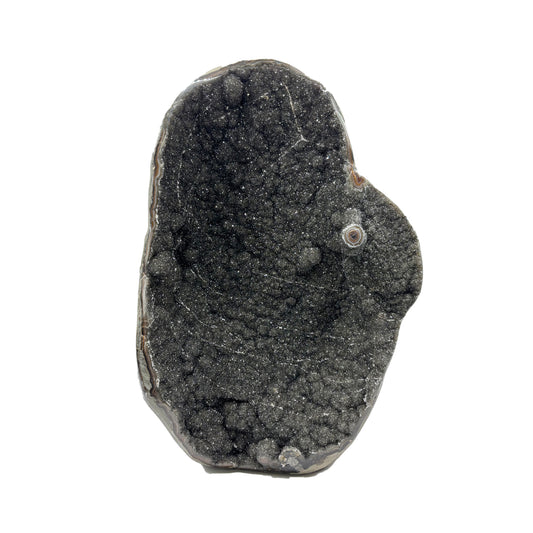 Galaxy Black Amethyst Crystal Geode on Stand - Gem Avenue Retail