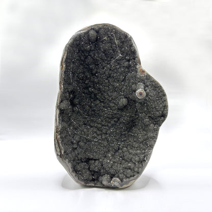 Galaxy Black Amethyst Crystal Geode on Stand - Gem Avenue Retail