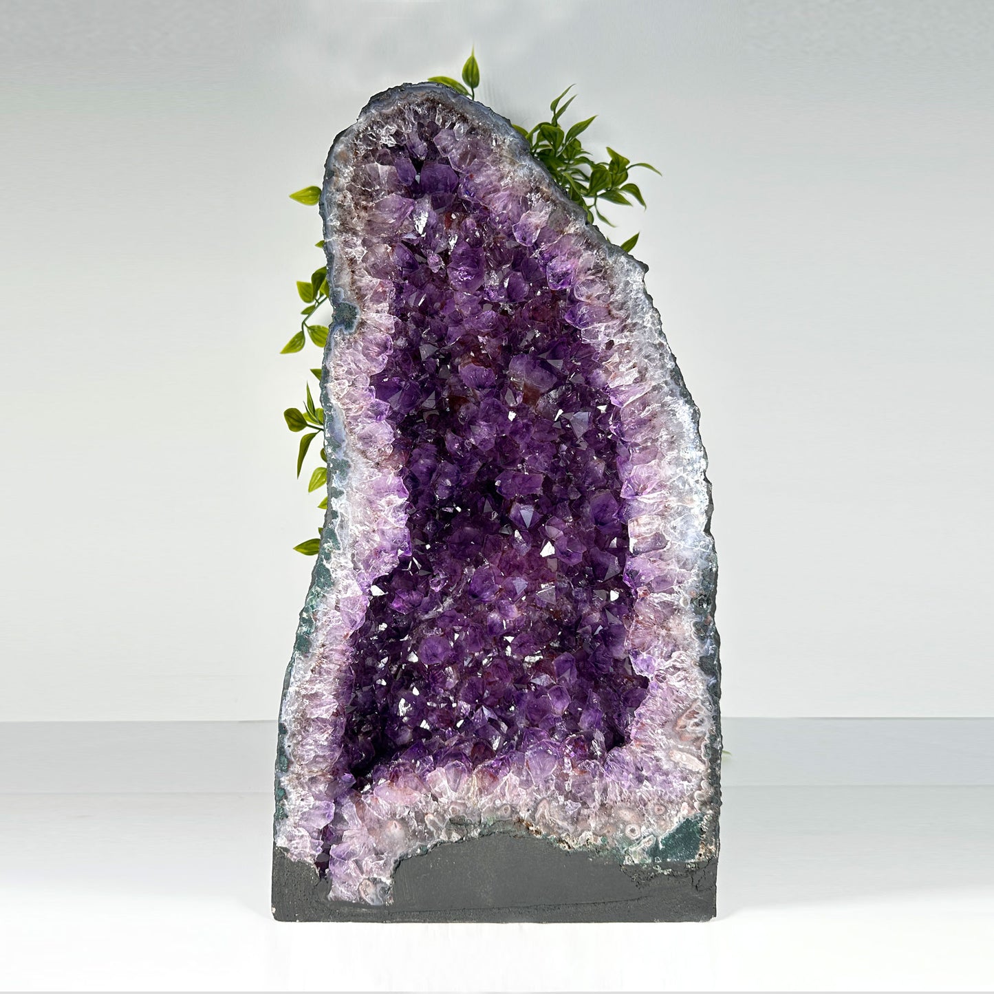 Natural Deep Purple Amethyst Cathedral Crystal Geode - Gem Avenue
