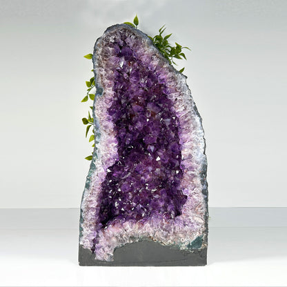 Natural Deep Purple Amethyst Cathedral Crystal Geode - Gem Avenue