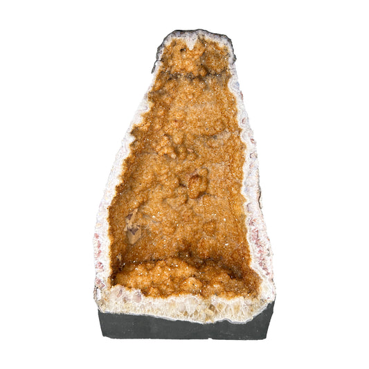 Natural Cathedral Yellow Citrine Crystal Geode - Gem Avenue