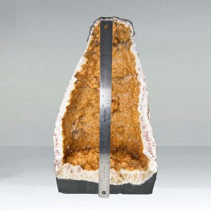 Natural Cathedral Yellow Citrine Crystal Geode - Gem Avenue