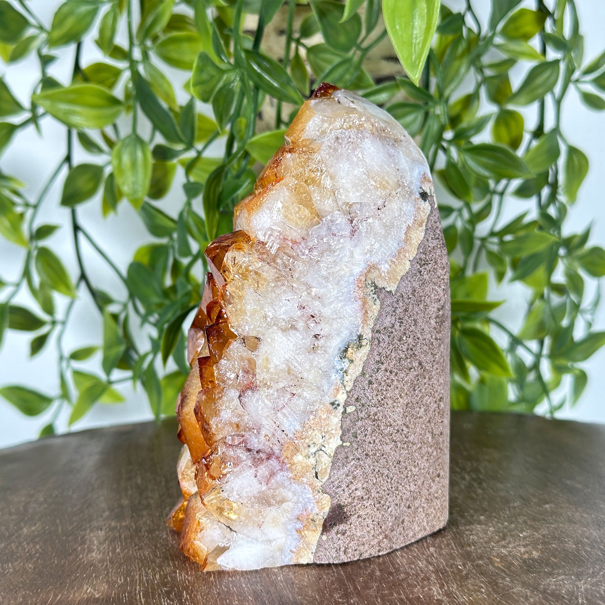 Natural Yellow Citrine Heated Cluster Crystal Gemstone Geode - Gem Avenue