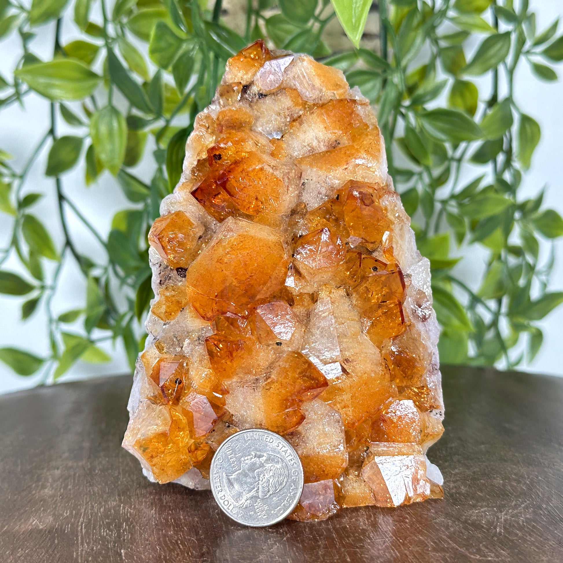 Natural Yellow Citrine Heated Cluster Crystal Gemstone Geode - Gem Avenue