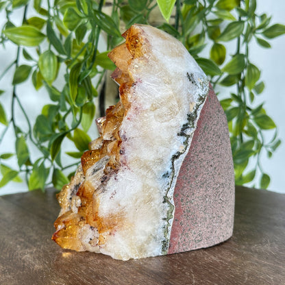 Natural Yellow Citrine Heated Cluster Gemstone Geode - Gem Avenue