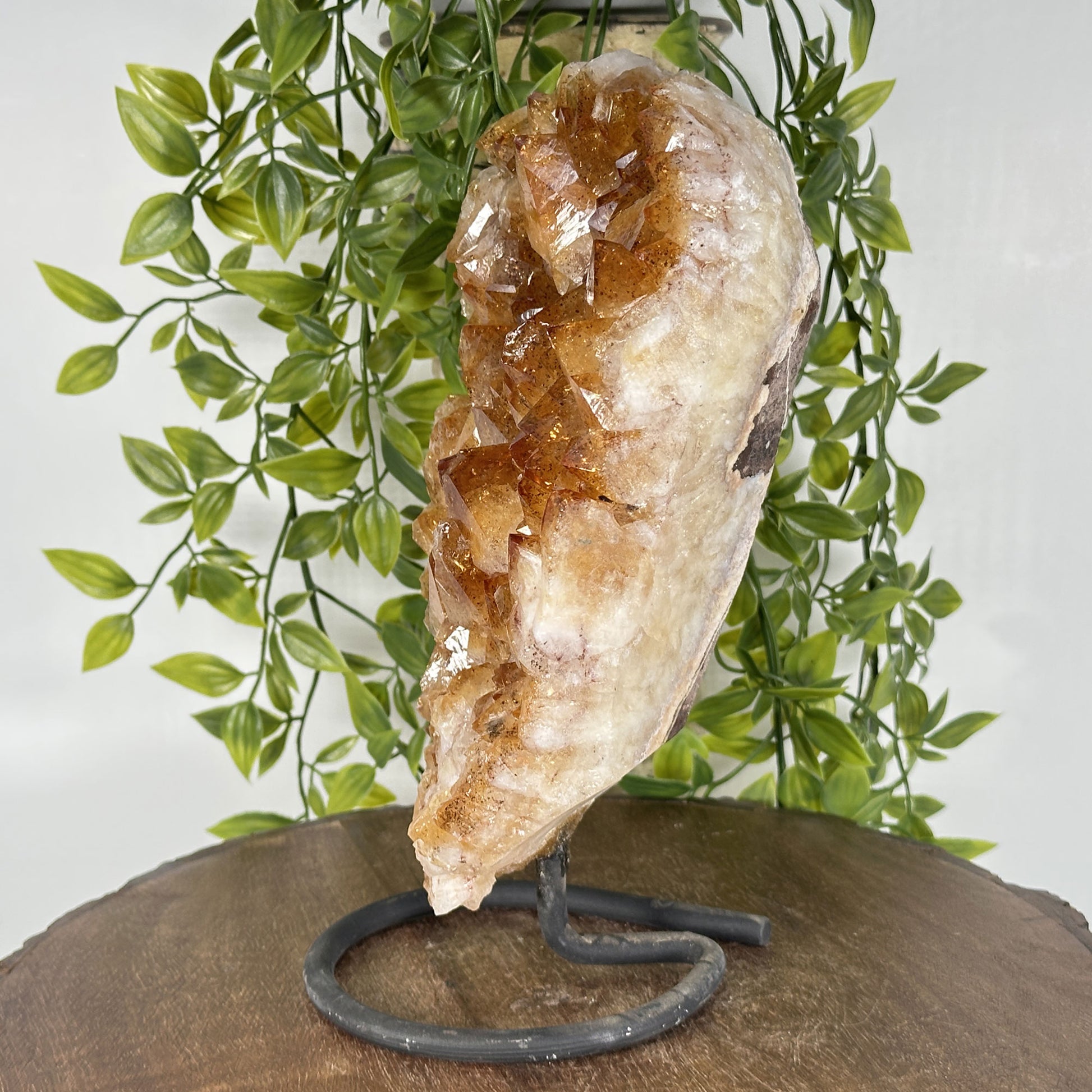 Natural Yellow Citrine Crystal Cluster Geode - Gem Avenue