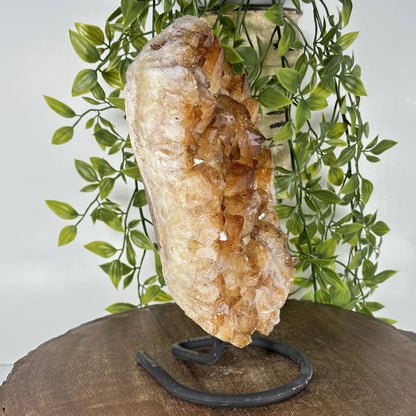 Natural Yellow Citrine Crystal Cluster Geode - Gem Avenue