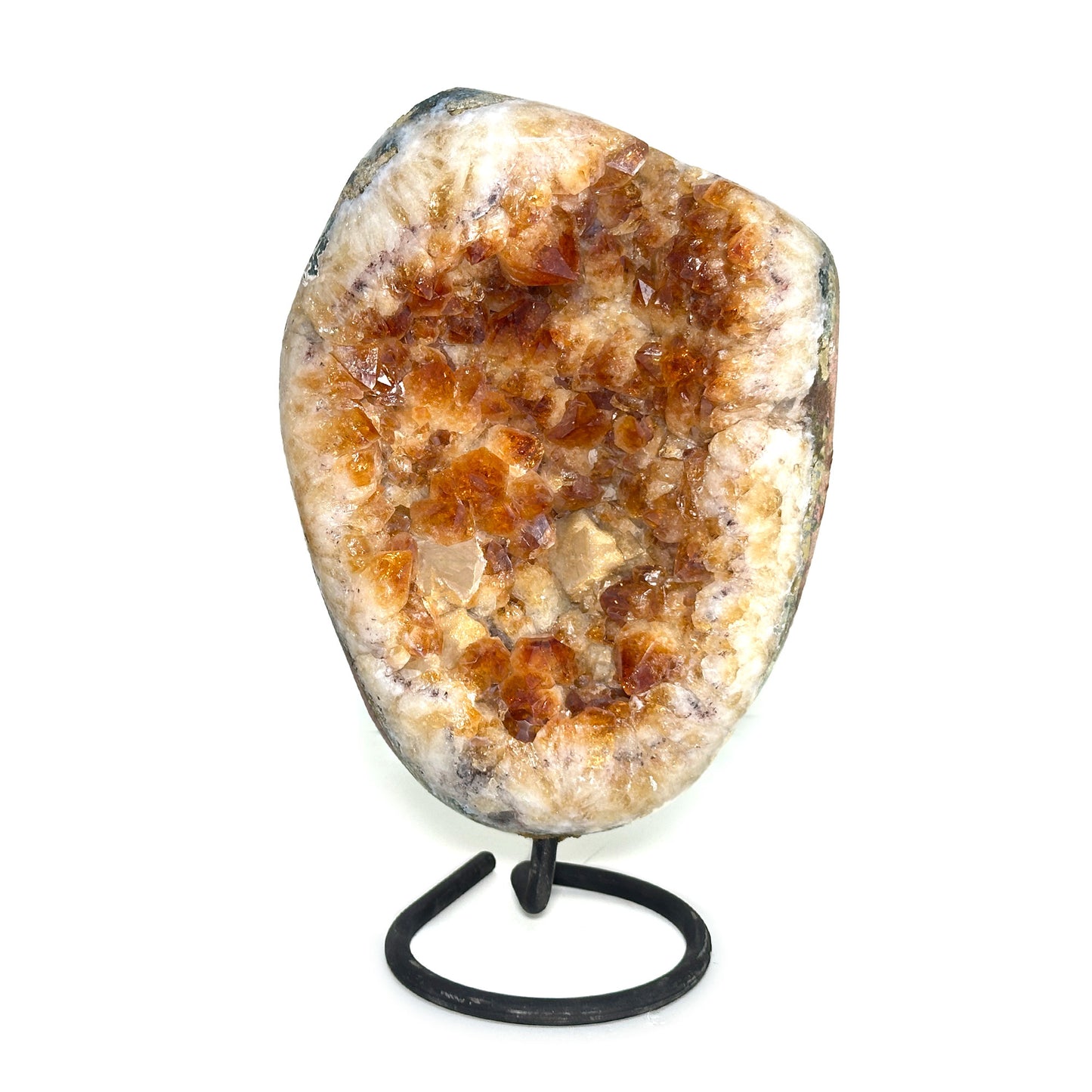 Natural Yellow Citrine Heated Crystal Gemstone Geode - Gem Avenue