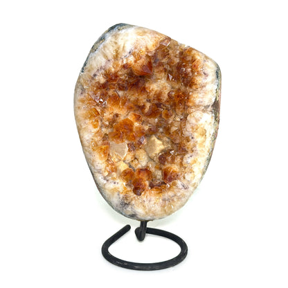 Natural Yellow Citrine Heated Crystal Gemstone Geode - Gem Avenue