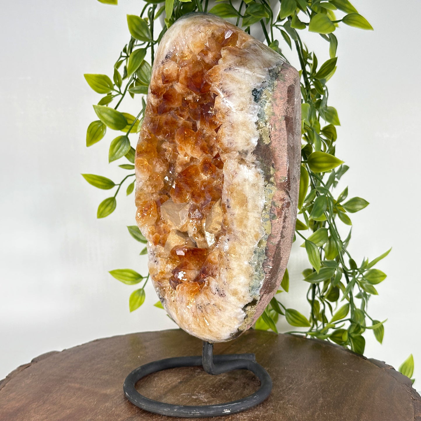 Natural Yellow Citrine Heated Crystal Gemstone Geode - Gem Avenue