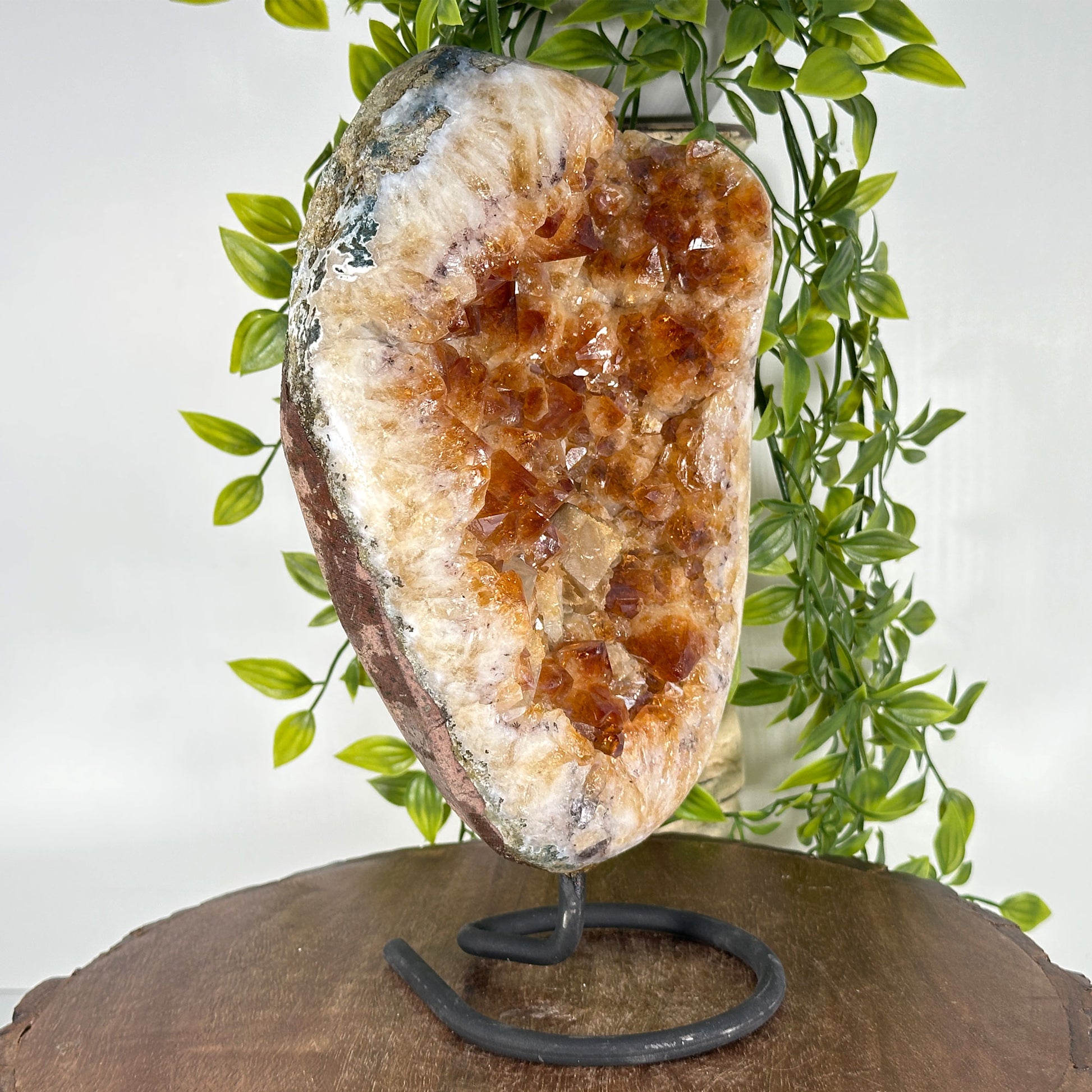 Natural Yellow Citrine Heated Crystal Gemstone Geode - Gem Avenue