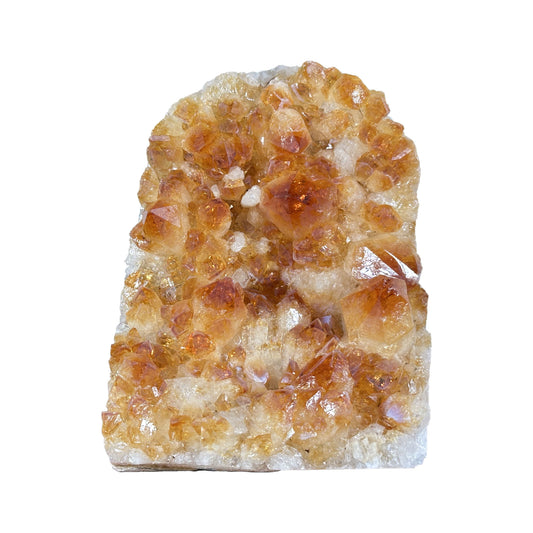 Natural Yellow Citrine Heated Crystal Cluster Geode - Gem Avenue