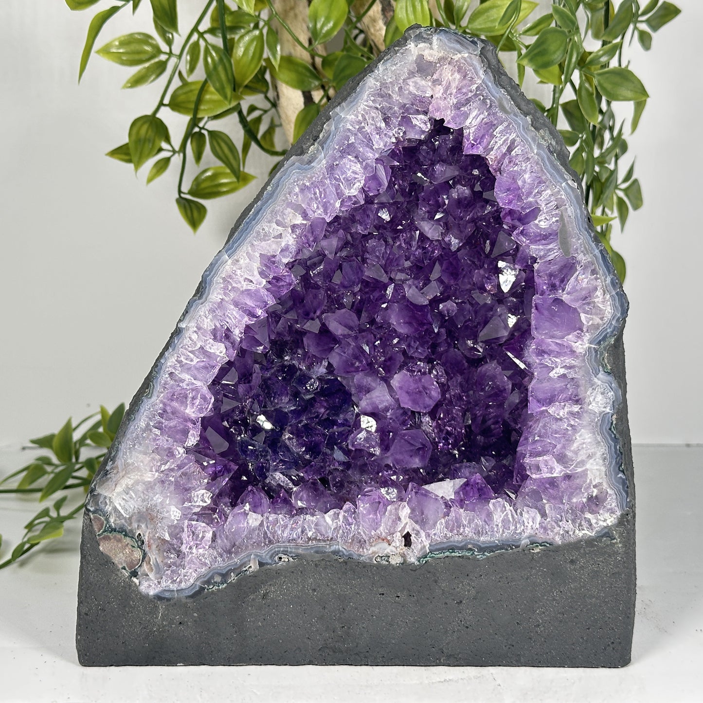 Natural Deep Purple Amethyst Cathedral Crystal Geode - Gem Avenue