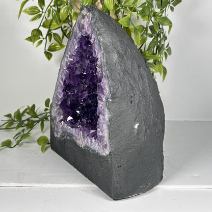 Natural Deep Purple Amethyst Cathedral Crystal Geode - Gem Avenue