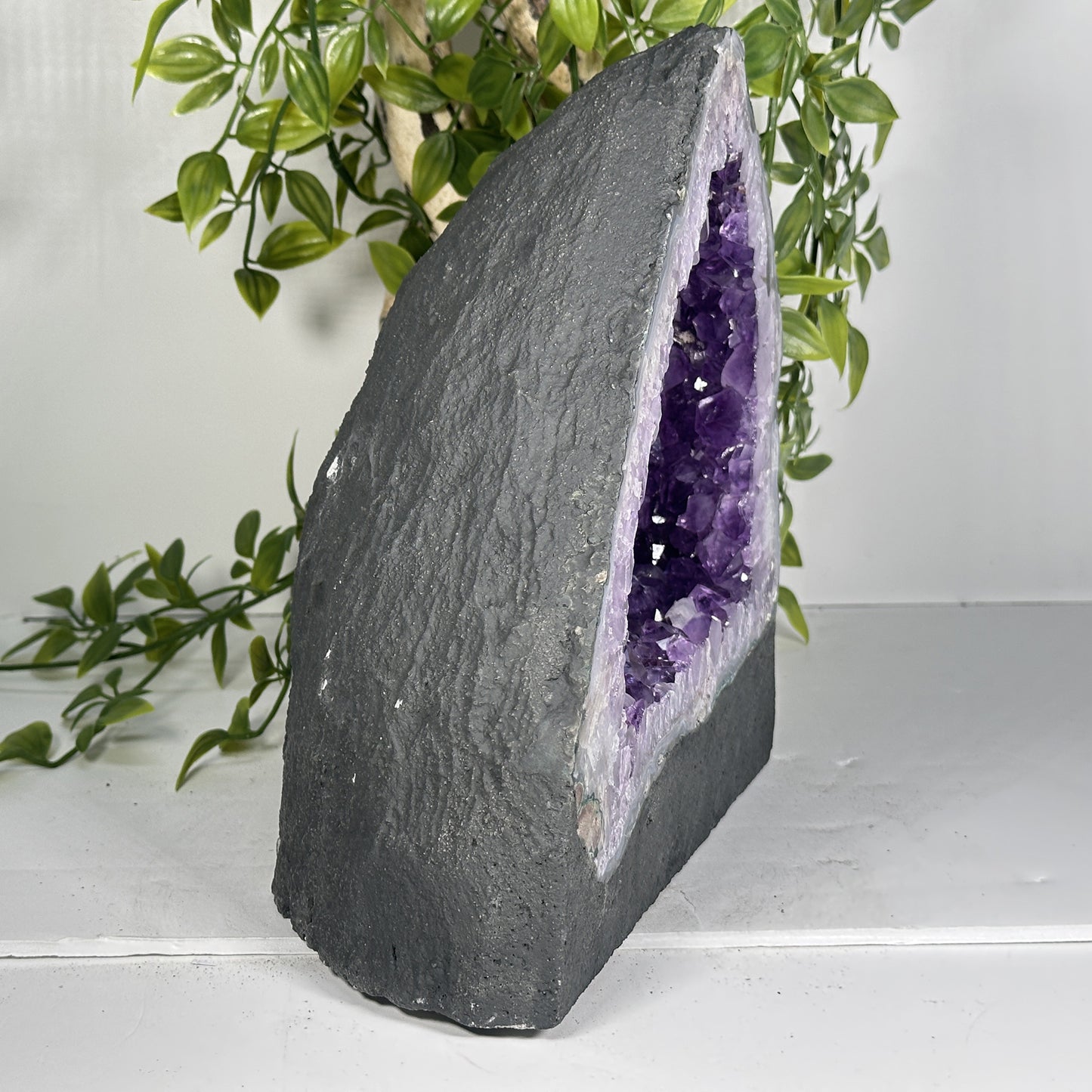 Natural Deep Purple Amethyst Cathedral Crystal Geode - Gem Avenue