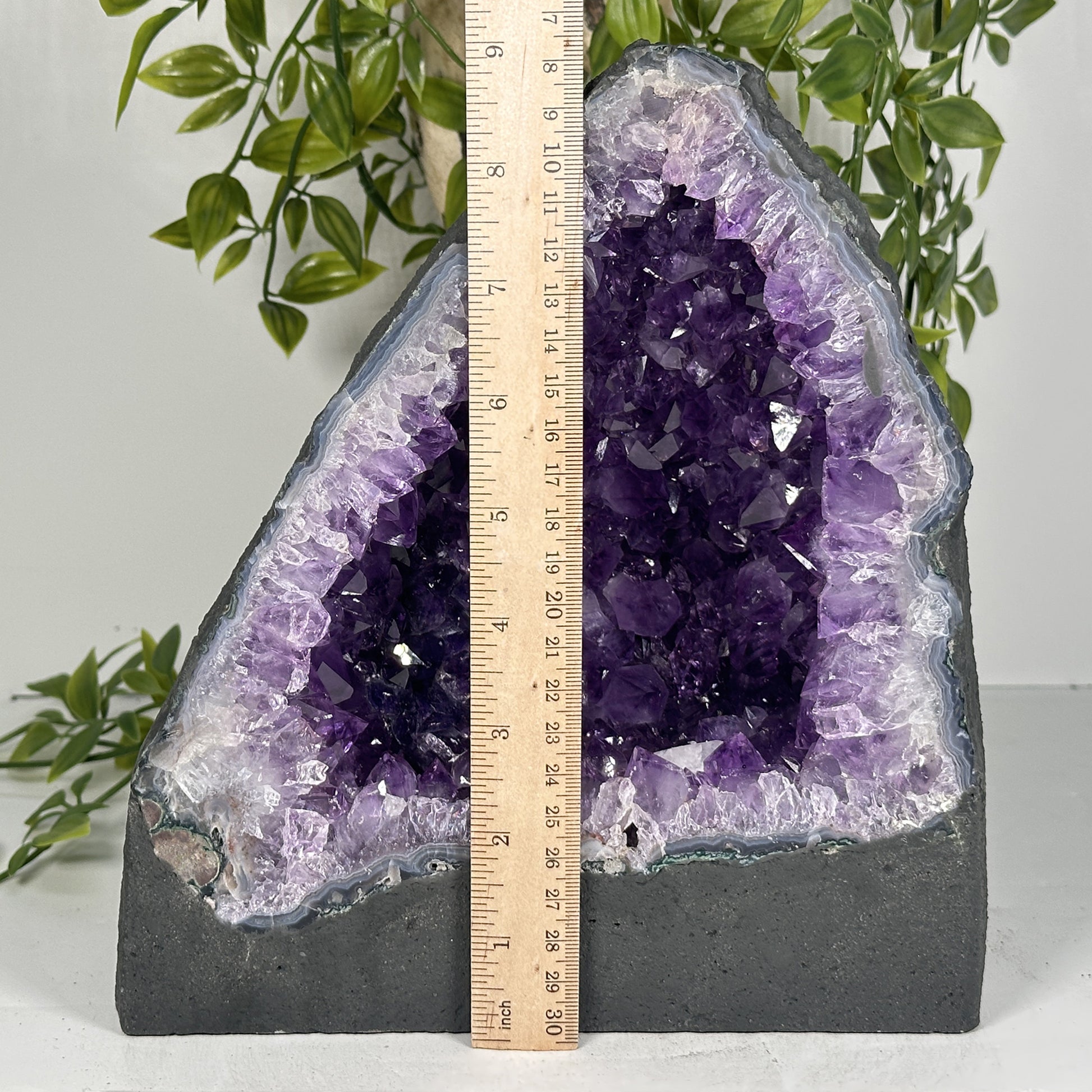Natural Deep Purple Amethyst Cathedral Crystal Geode - Gem Avenue