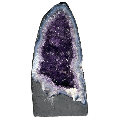 Natural Purple Amethyst Cathedral Crystal Geode - Gem Avenue