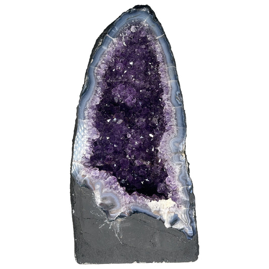 Natural Purple Amethyst Cathedral Crystal Geode - Gem Avenue