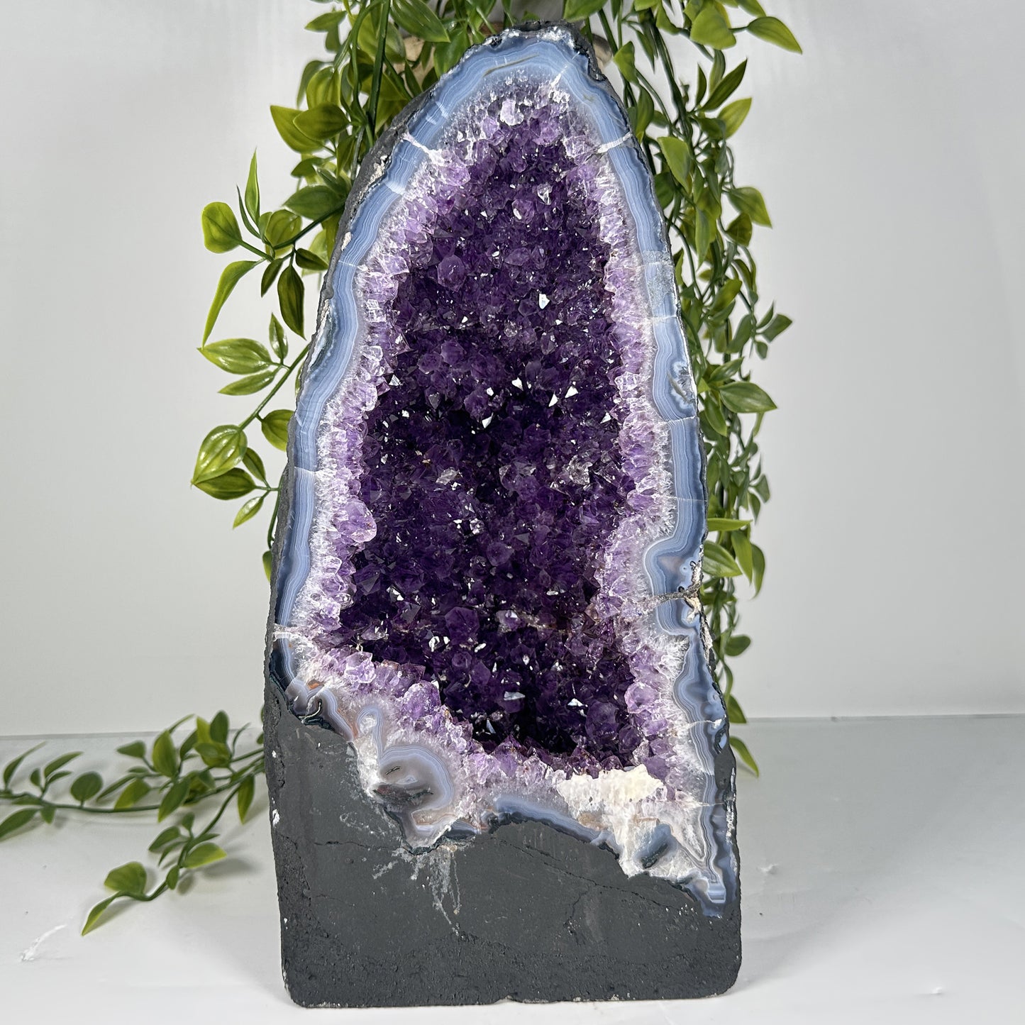 Natural Purple Amethyst Cathedral Crystal Geode - Gem Avenue