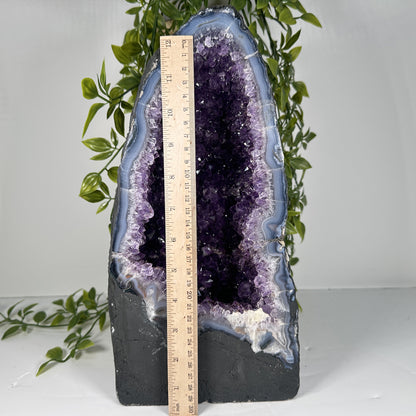 Natural Purple Amethyst Cathedral Crystal Geode - Gem Avenue