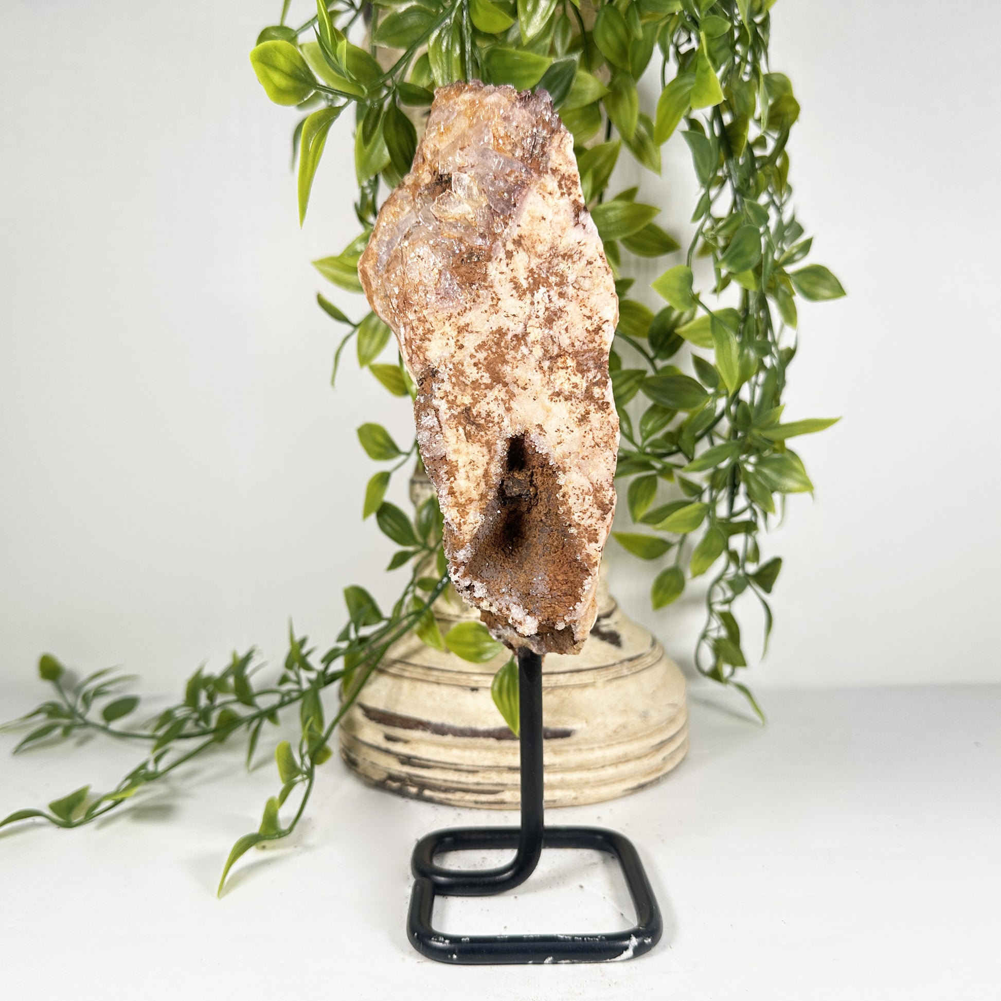 Natural Pink Amethyst Cluster Geode - Gem Avenue