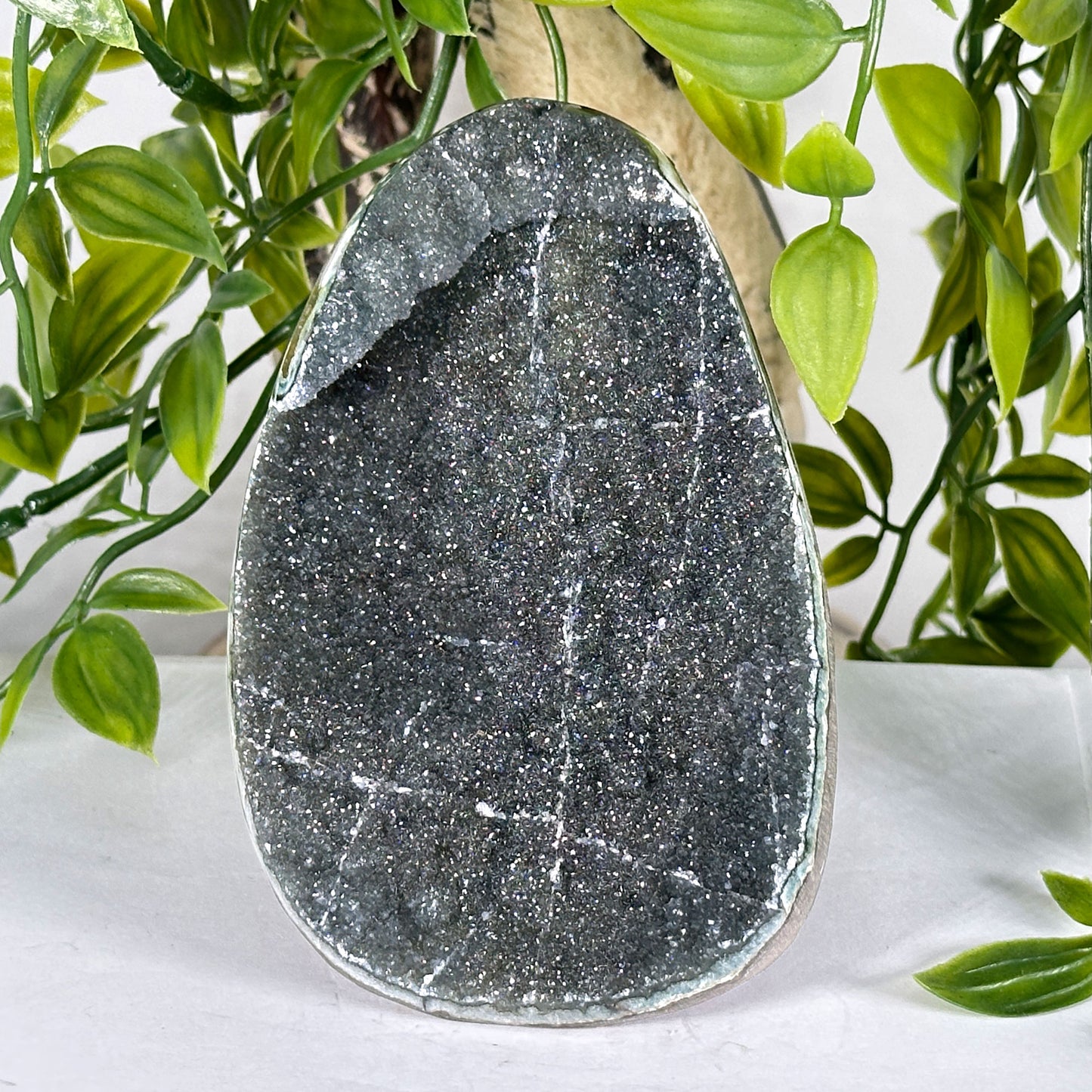 Natural Black Amethyst Geode - Gem Avenue