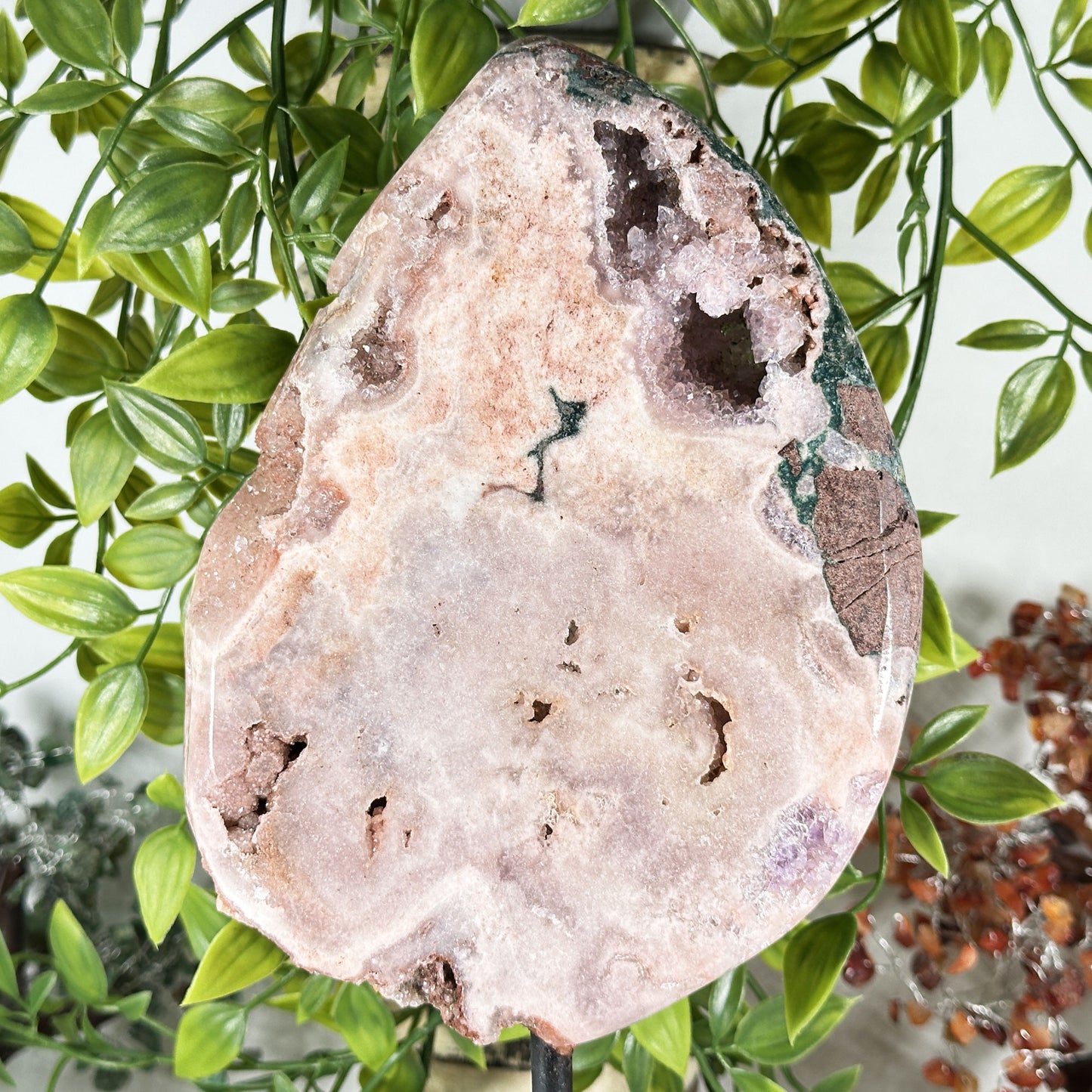 Pink Amethyst Crystal Geode - Gem Avenue Store