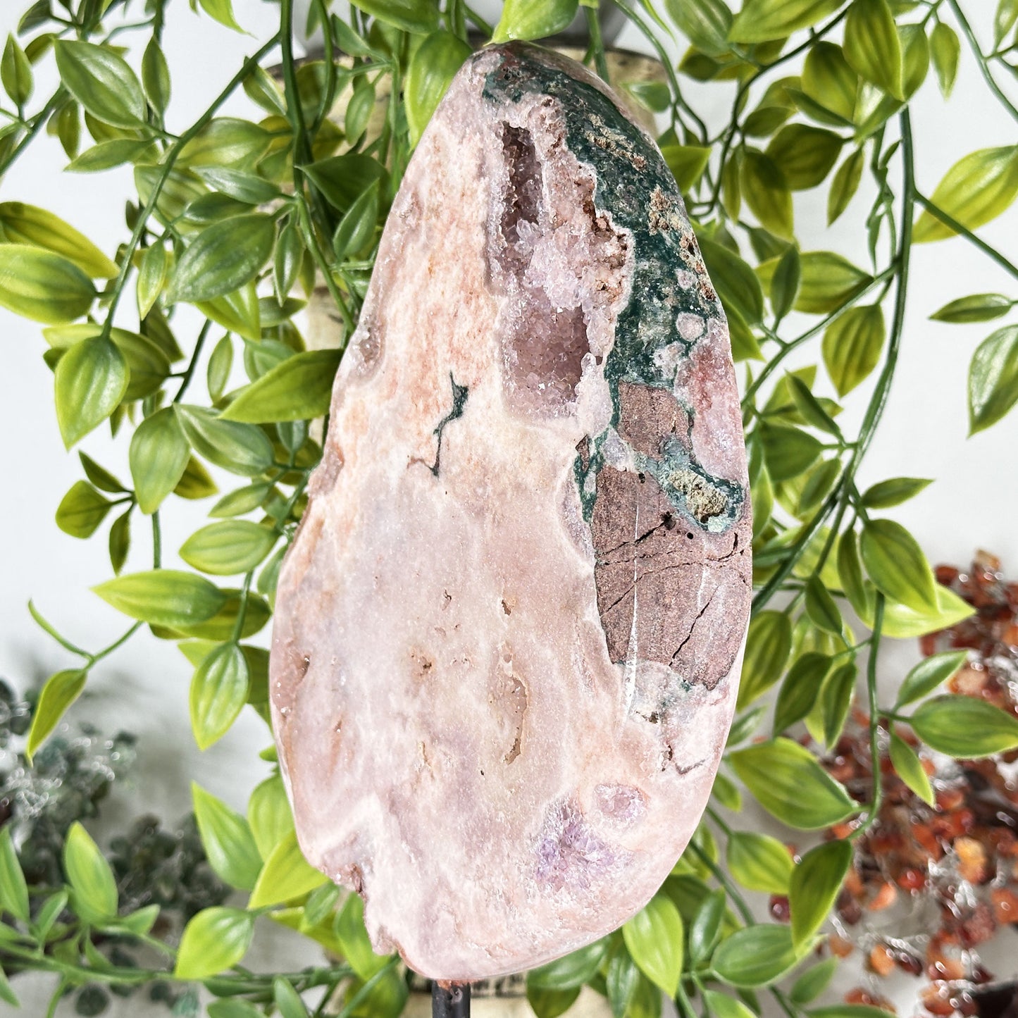 Pink Amethyst Crystal Geode - Gem Avenue Store