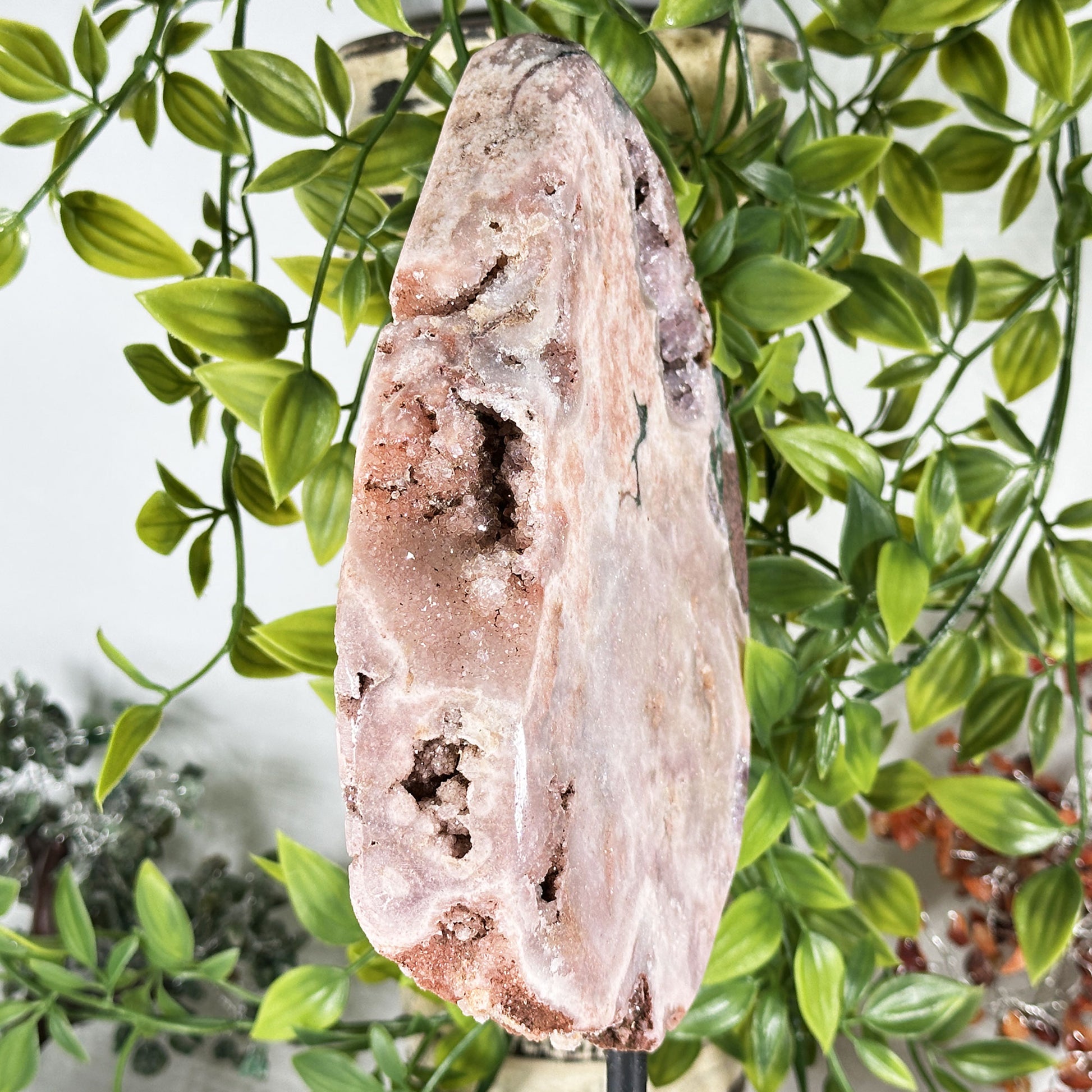 Pink Amethyst Crystal Geode - Gem Avenue Store