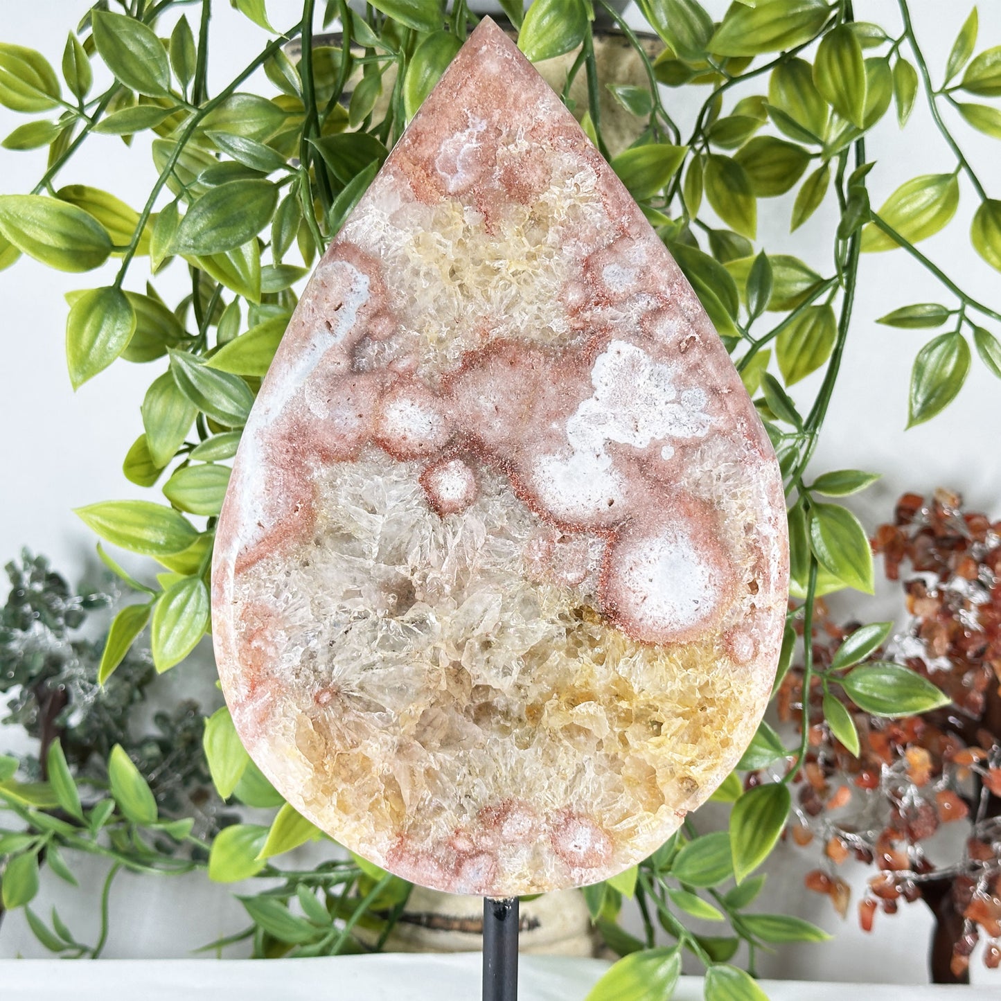 Natural Pink Amethyst Geode 10.5" from Brazil Crystal Specimen for Collection