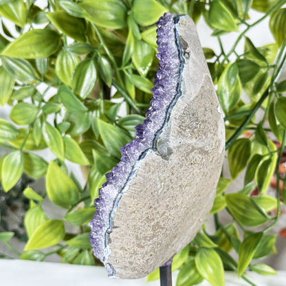 Deep Purple Amethyst Crystal Geode -  Gem Avenue Retail