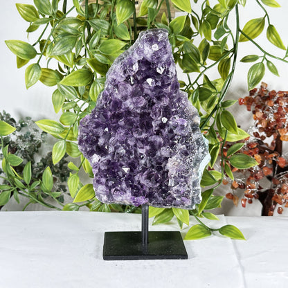 Deep Purple Amethyst Crystal Geode - Gem Avenue Retail
