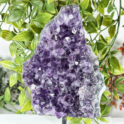 Deep Purple Amethyst Crystal Geode - Gem Avenue Retail