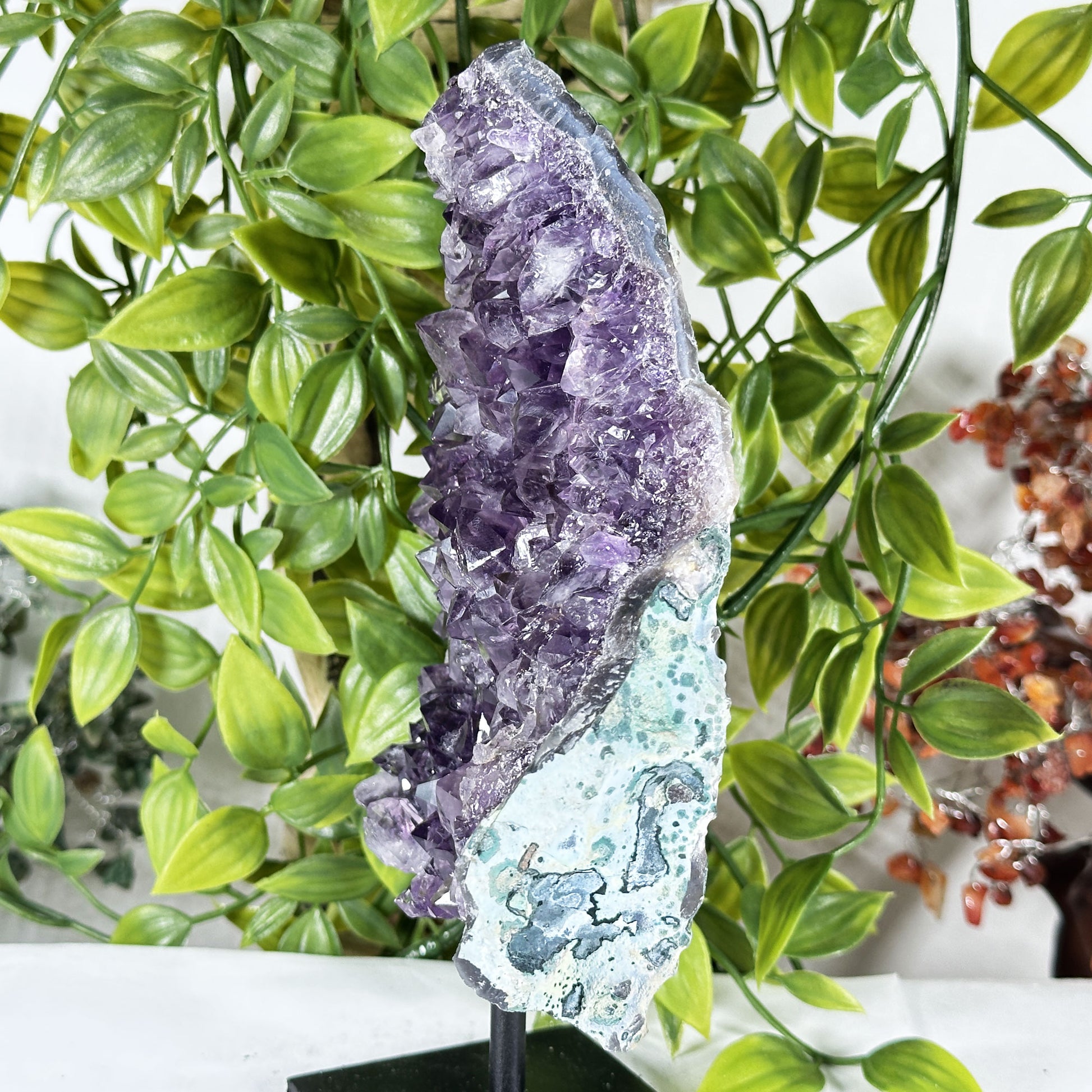 Deep Purple Amethyst Crystal Geode - Gem Avenue Retail