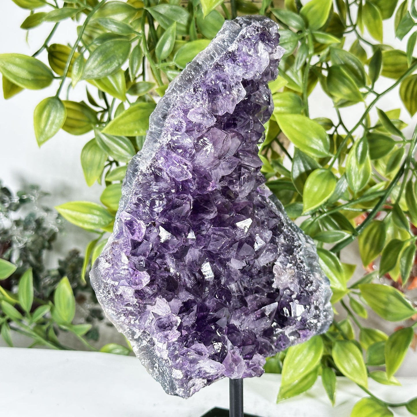 Deep Purple Amethyst Crystal Geode - Gem Avenue Retail