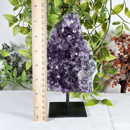 Deep Purple Amethyst Crystal Geode - Gem Avenue Retail