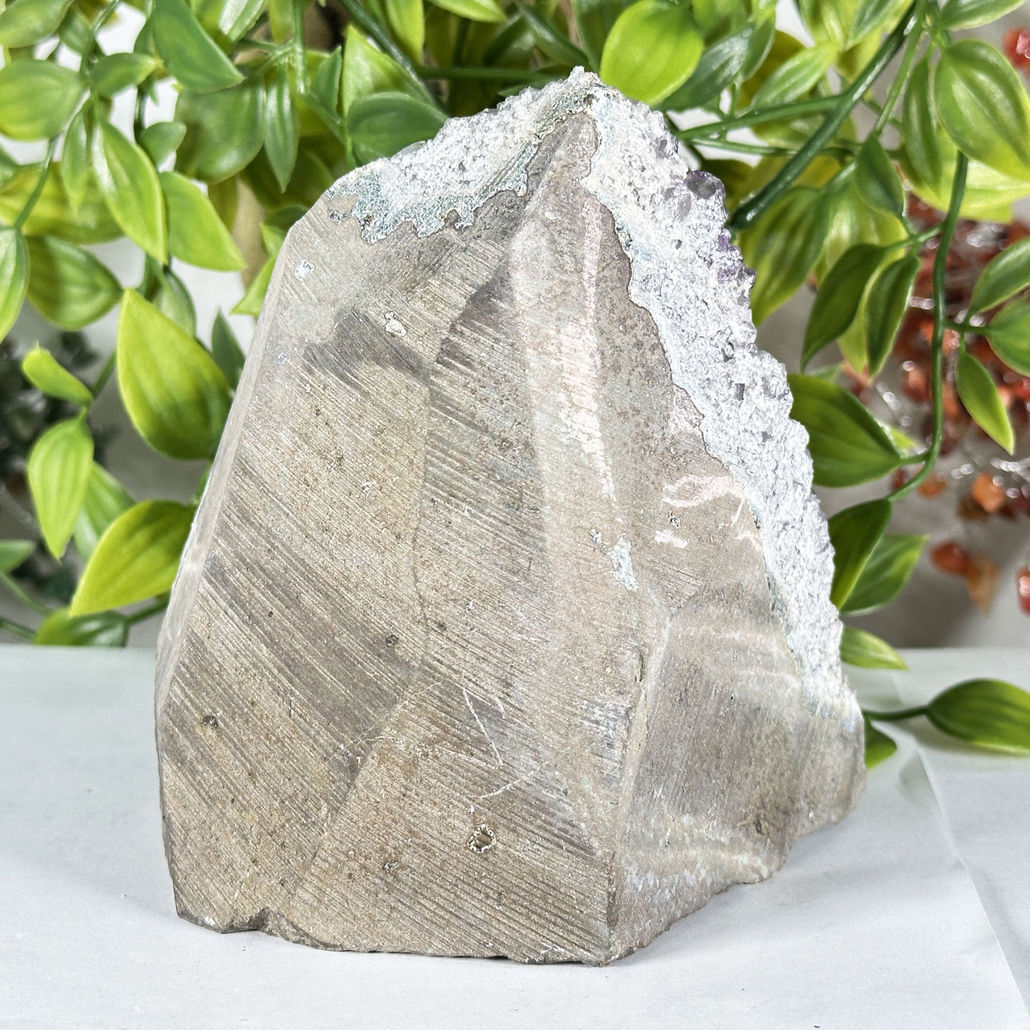 Natural Amethyst Geode Cluster - Deep Purple Crystal Display