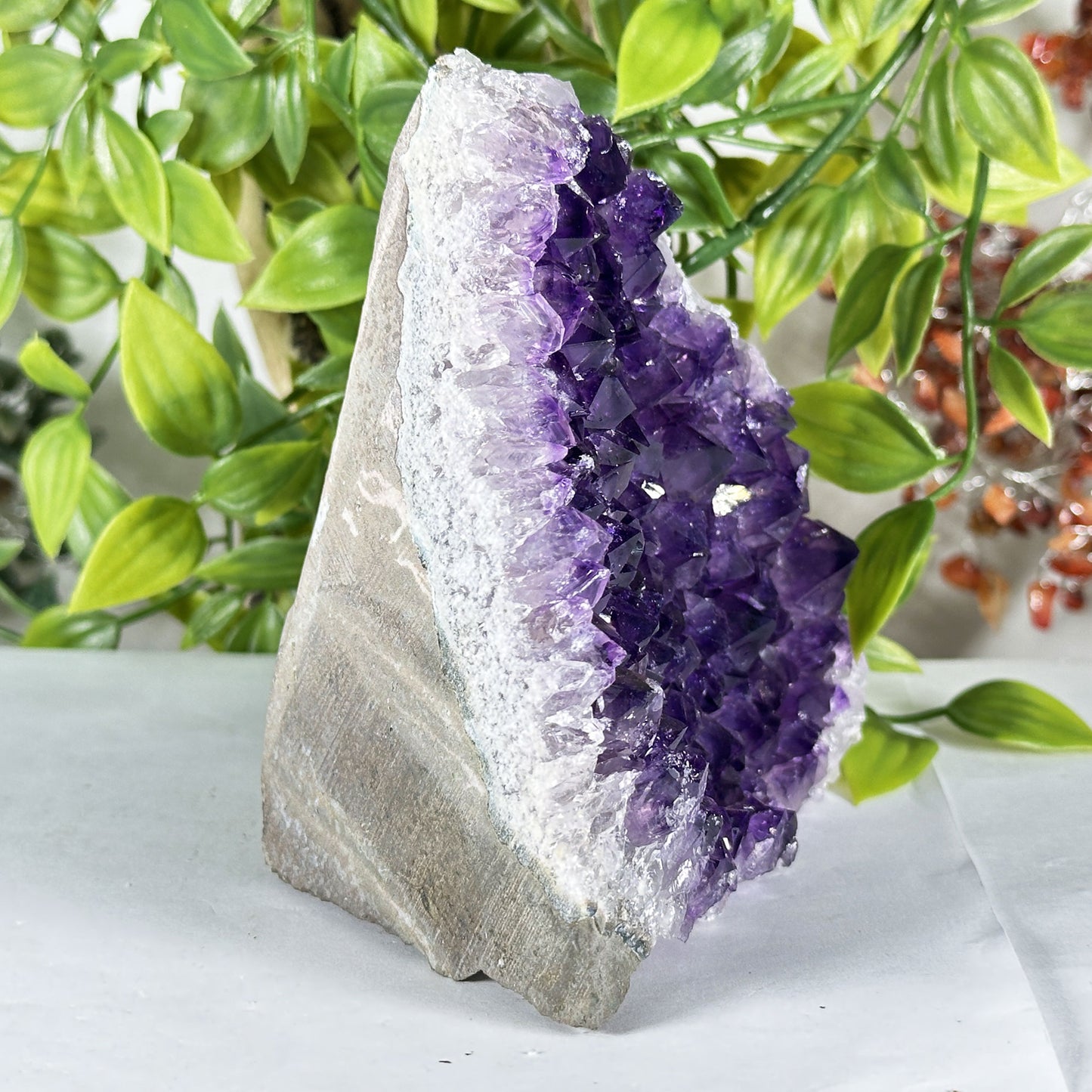 Natural Deep Purple Amethyst Crystal Geode - Gem Avenue Retail