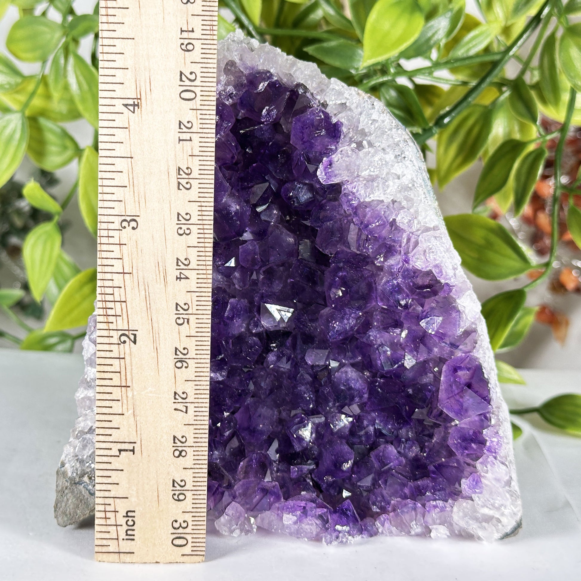 Natural Deep Purple Amethyst Crystal Geode - Gem Avenue Retail