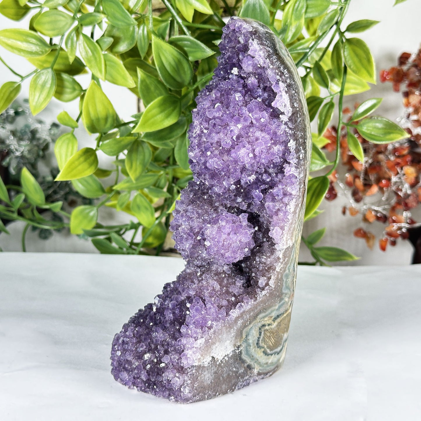 Natural Purple Amethyst Crystal Geode - Gem Avenue Retail