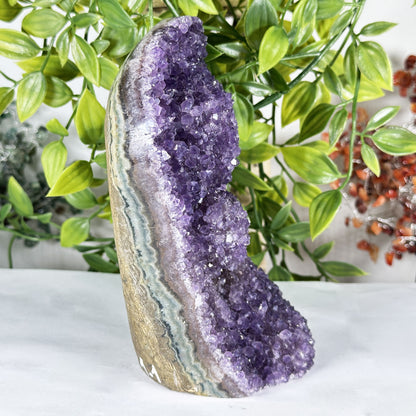 Natural Purple Amethyst Crystal Geode - Gem Avenue Retail
