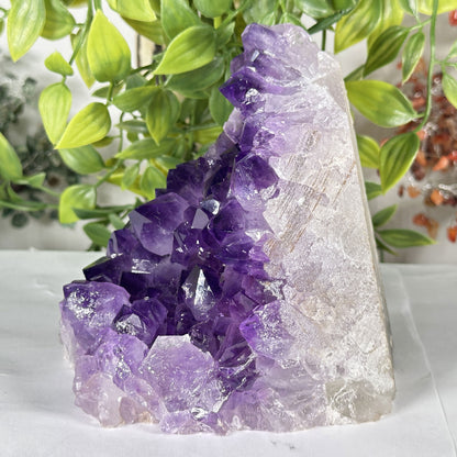 Natural Deep Purple Amethyst Crystal Geode - Gem Avenue Retail