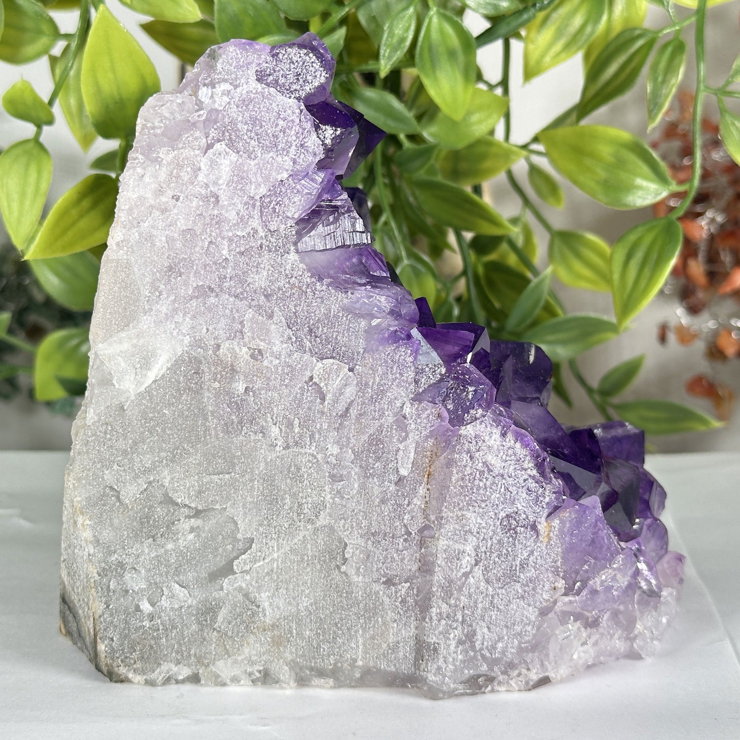 Natural Deep Purple Amethyst Crystal Geode - Gem Avenue Retail