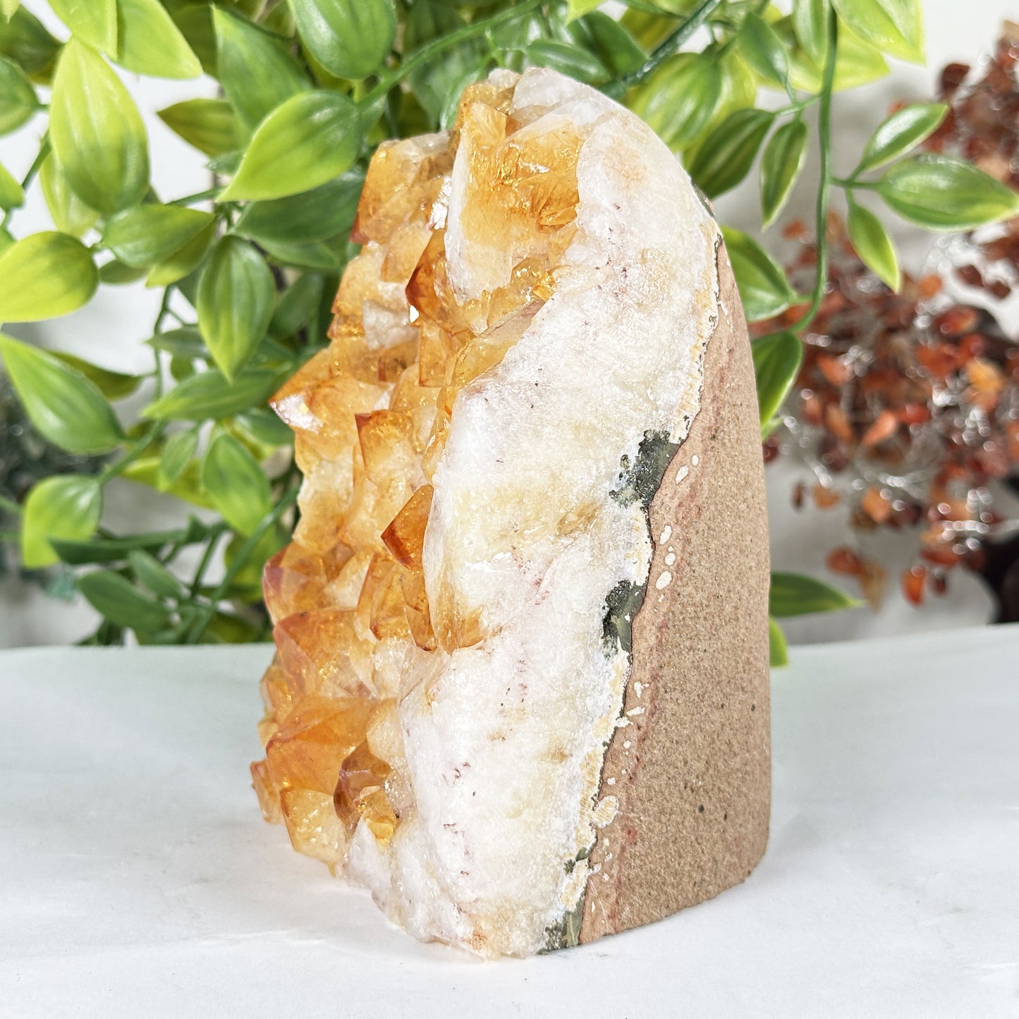 Natural Citrine Crystal Geode - Gem Avenue Retail