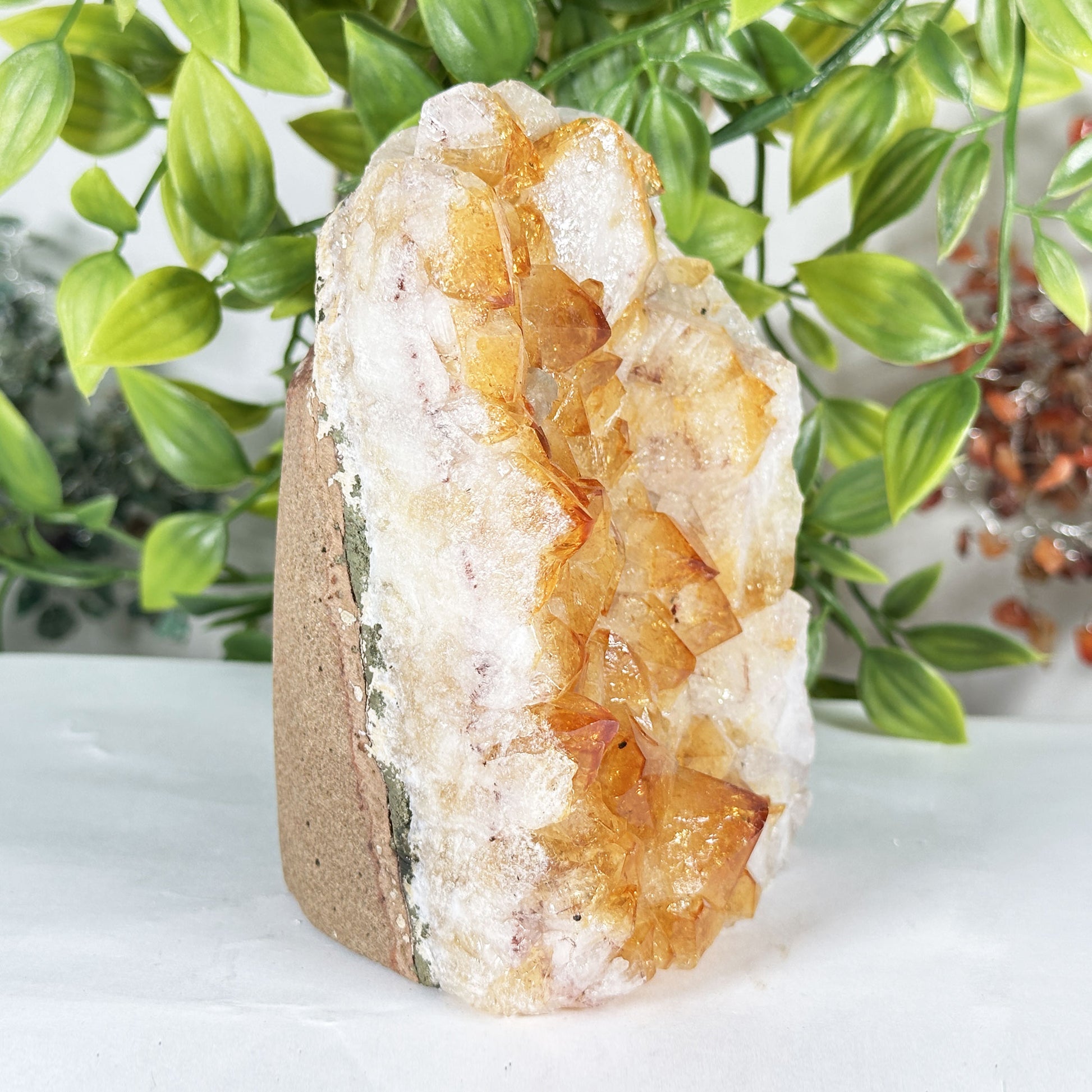 Natural Citrine Crystal Geode - Gem Avenue Retail