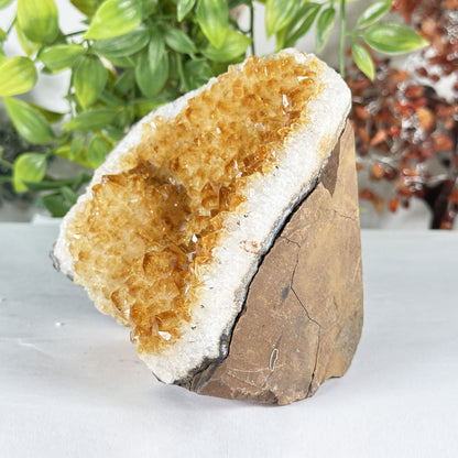 Natural Citrine Crystal Geode - Gem Avenue Retail