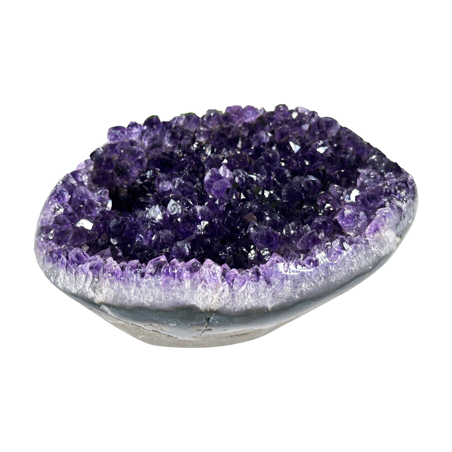 Deep Purple Amethyst Crystal Geode - Gem Avenue Retail