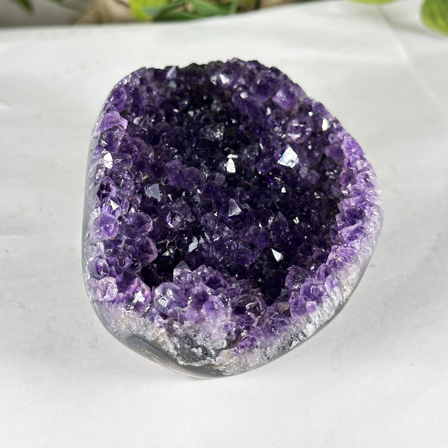 Deep Purple Amethyst Crystal Geode - Gem Avenue Retail